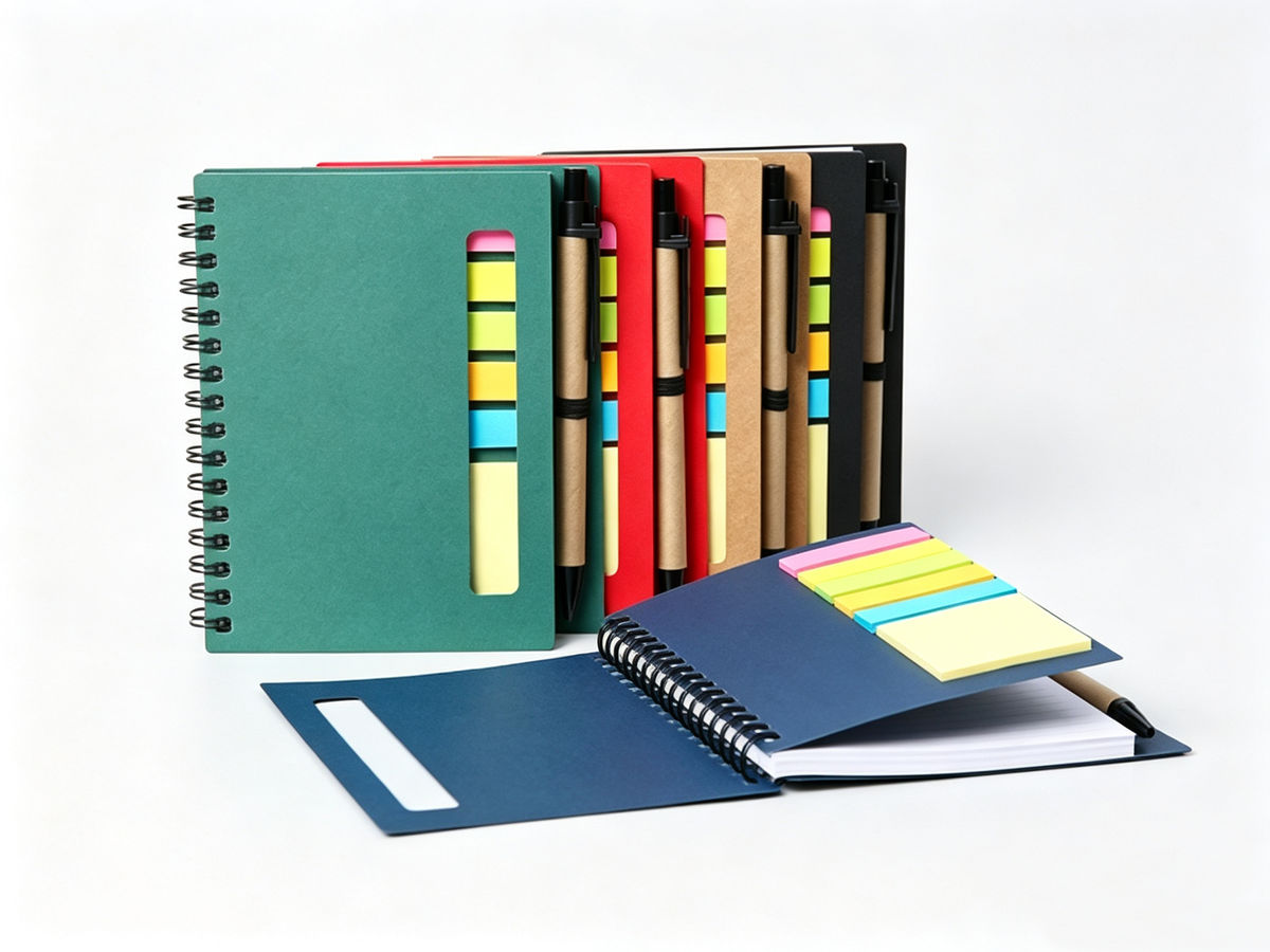 Custom Wire‑O Notebook With Sticky Notes
