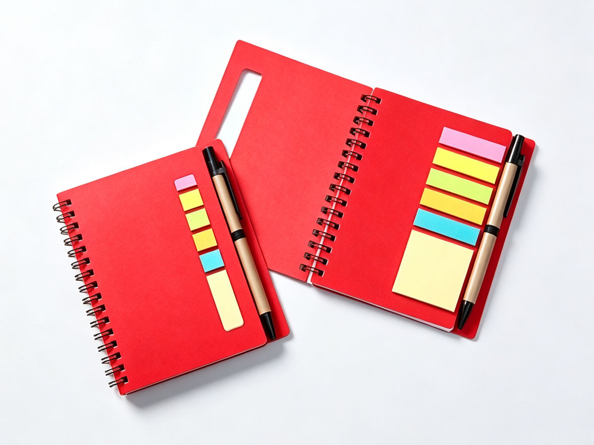 Custom Wire‑O Notebook With Sticky Notes