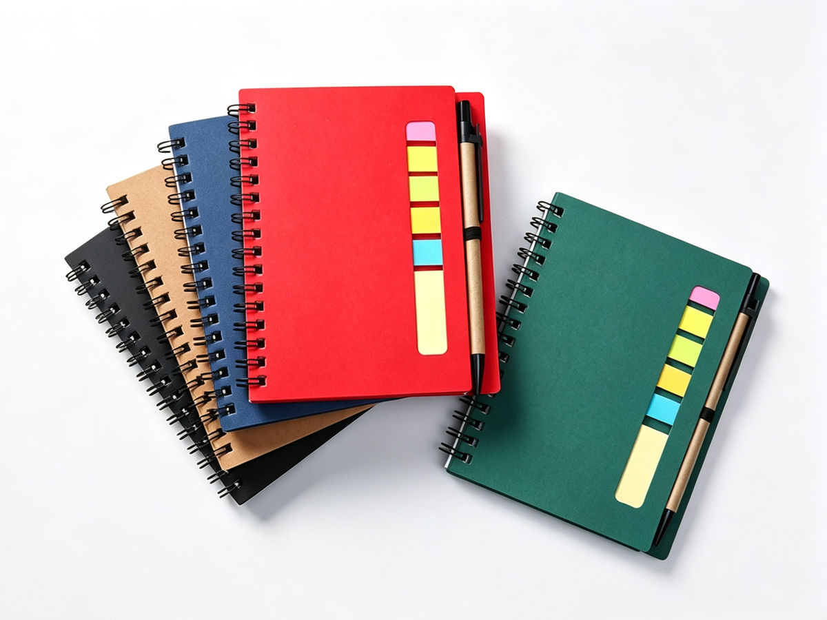 Custom Wire‑O Notebook With Sticky Notes