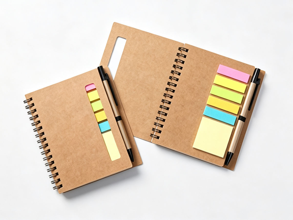 Custom Wire‑O Notebook With Sticky Notes