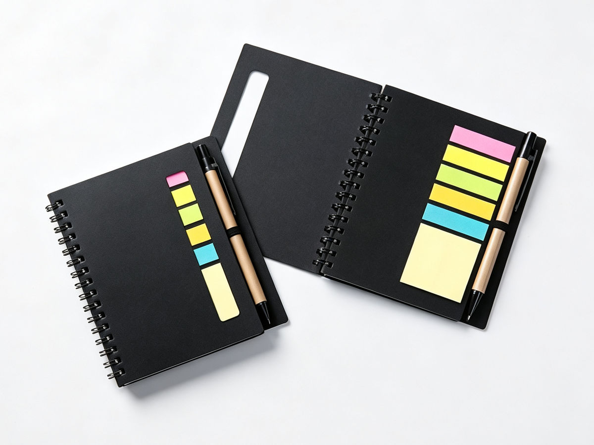 Custom Wire‑O Notebook With Sticky Notes