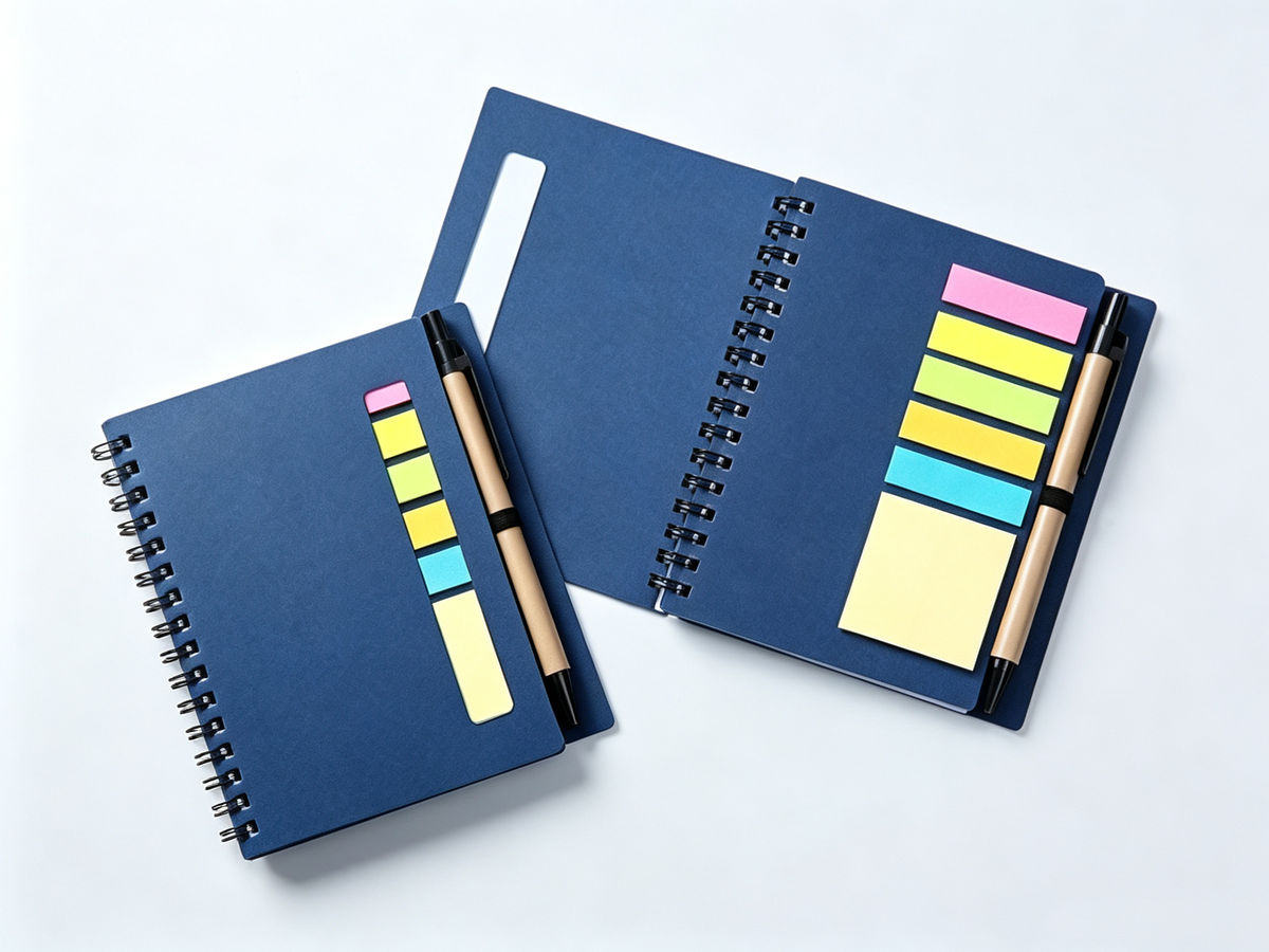 Custom Wire‑O Notebook With Sticky Notes