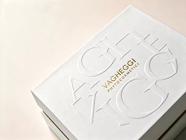 Custom rigid paper gift box with blind embossing, cosmetic brand luxury packaging MEBENNA