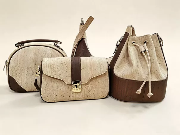 Custom eco cork fabric handbags & drawstring bucket bags, sustainable branded promotional gifts MEBENNA