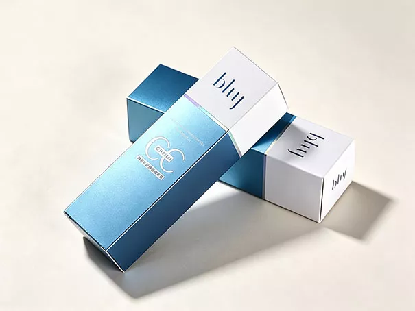 Custom rigid paper gift box with offset printing & foil stamping, luxury brand cosmetic packaging MEBENNA