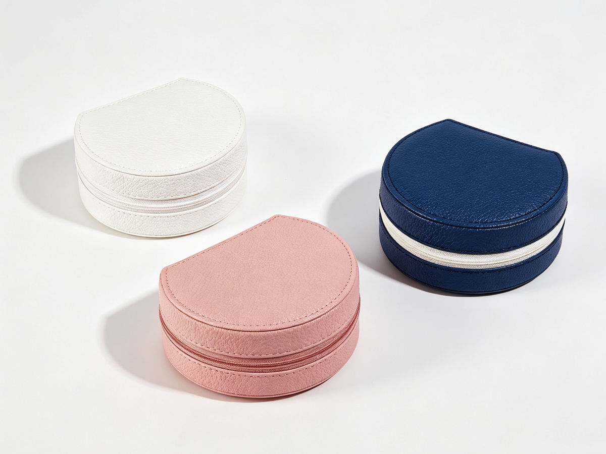 Custom Macaron‑Shape Leather Jewelry Box