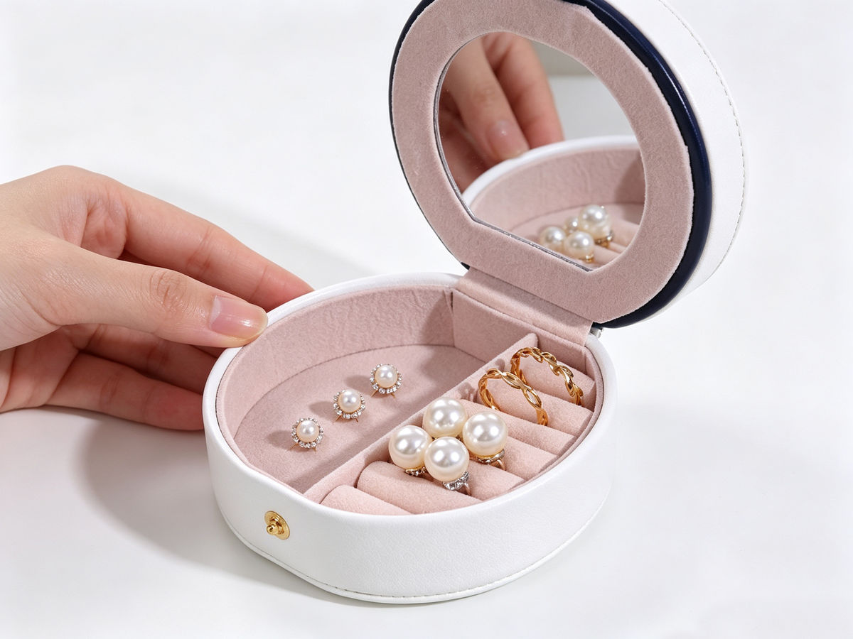 Custom Macaron‑Shape Leather Jewelry Box