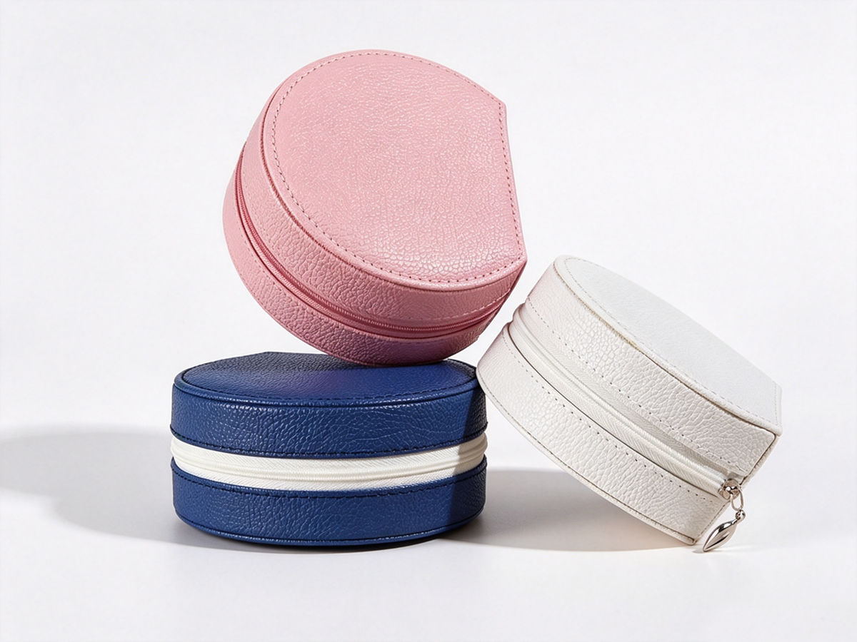 Custom Macaron‑Shape Leather Jewelry Box
