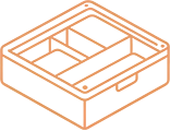 Bespoke custom EVA cork storage case icon for tailored protective packaging solutions MEBENNA